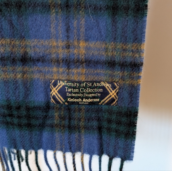 2 Kinloch Anderson St Andrews University Tartan Lambswool Scarves NEW ! - Picture 3 of 5